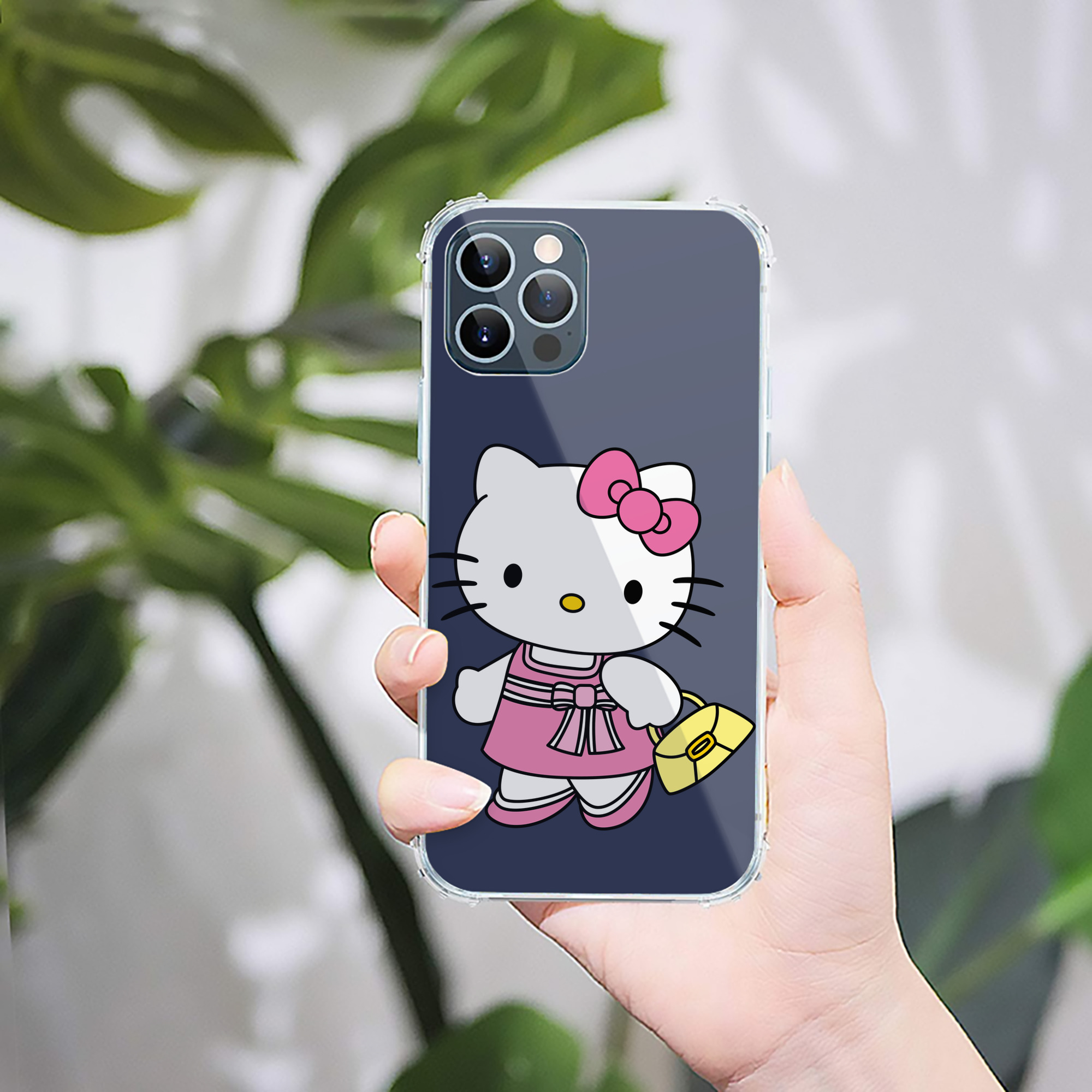 （画像用） Hello Kitty ハローキティ 【iPhone 12シリーズ対応】透明スマホケース（クリアソフトケース）